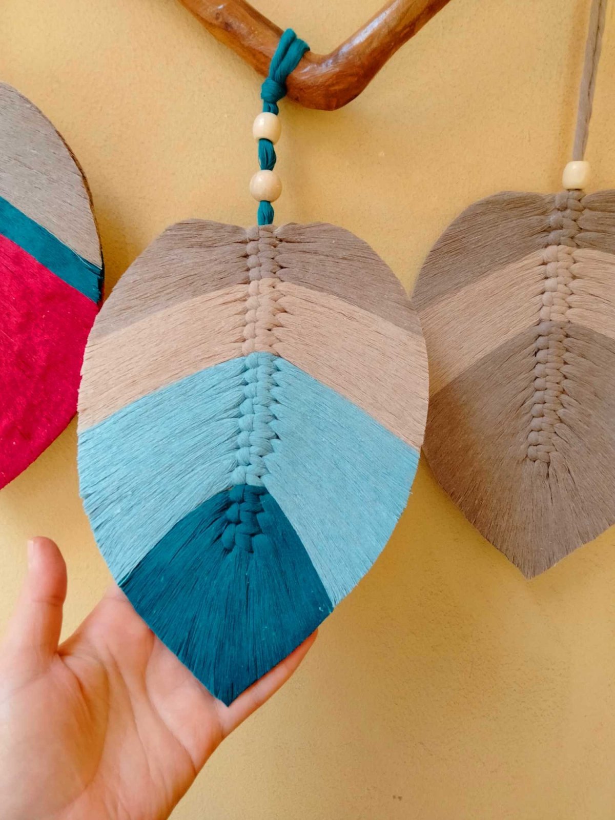 Verdant Leaves Macramé Wall Hanging